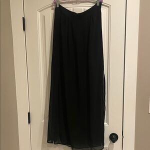 Elegant Sheer Bottom Black Women's Skirt